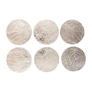 Michael Aram Leaf Round Coasters - Set of 6